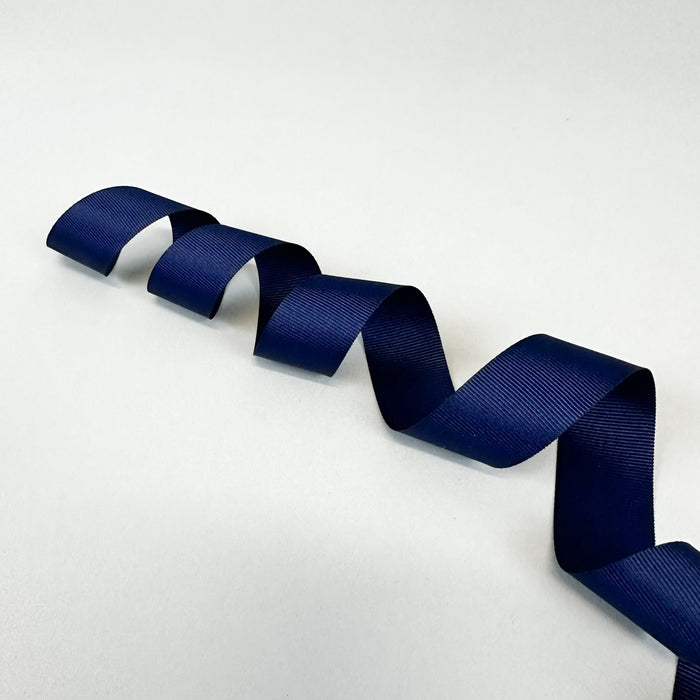 NEW! 25mm Recycled Grosgrain Ribbon - Navy (50m reel)